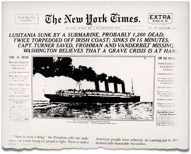 The Sinking Of The Rms Lusitania 1915 Landmark Events
