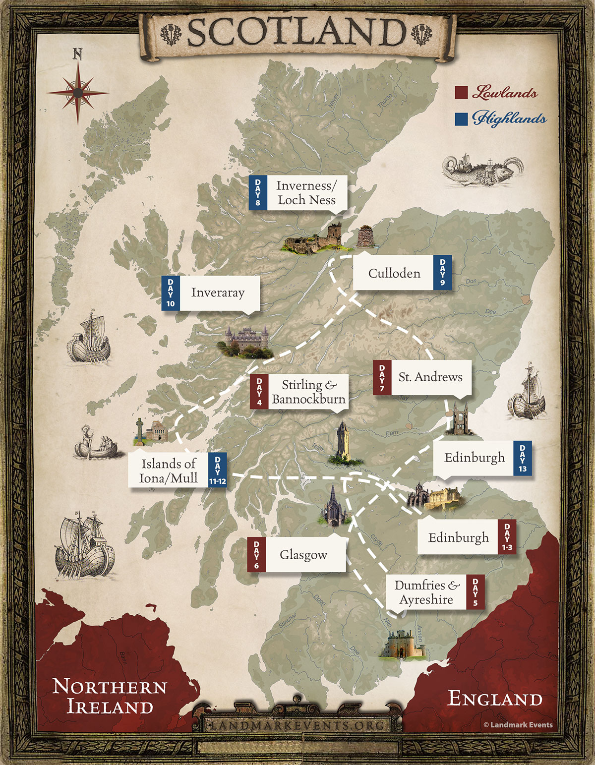 Scotland Landmarks Map