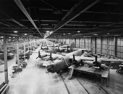 First B-24 Built at Ford Plant in Ypsilanti, Michigan, 1942